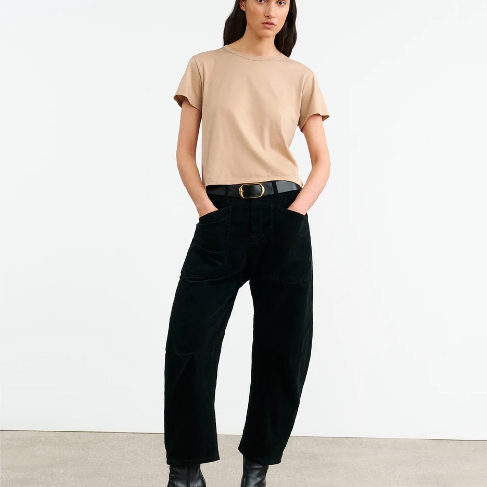 Nili Lotan Shon Corduroy Pant | Black | Barrel Leg | EUC | Size 12